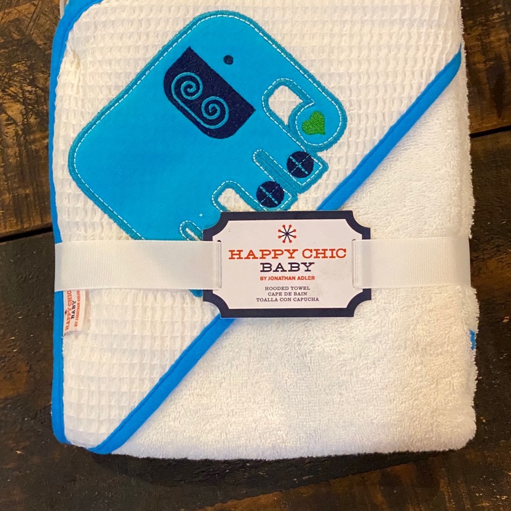 NWT- Jonathan Adler Elephant Hooded Towel